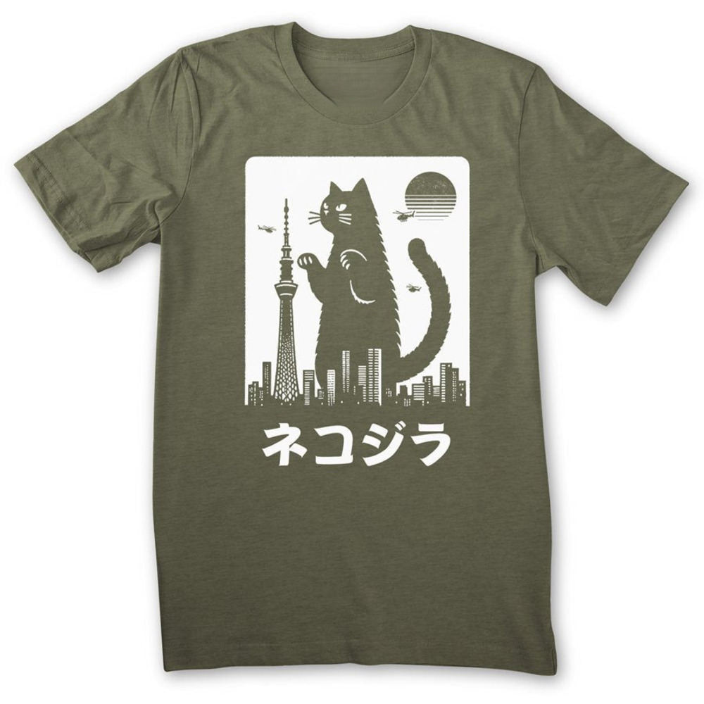 Catzilla T Shirt Military Green